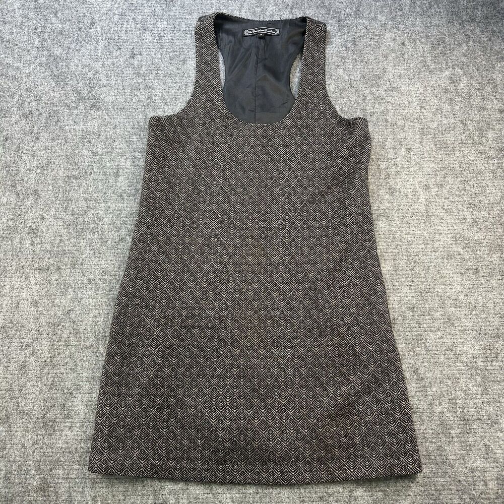 ANTHROPOLOGIE What Comes Around Goes Around Dress Woman Medium Brown Tweed Mini